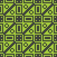 ein Grün und schwarz Muster mit Quadrate und Quadrate vektor