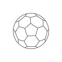 hand dragen barn teckning tecknad serie vektor illustration fotboll boll isolerat i klotter stil