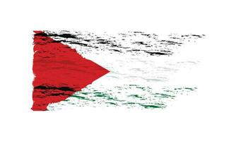 palestina flagga isolerat på vit bakgrund. palestina flagga ram med kärlek symbol. baner, affisch, kort, bakgrund design. vektor