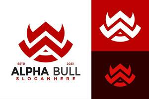 Brief ein Alpha Stier modern Logo Design Vektor Symbol Symbol Illustration