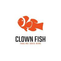 Clown Fisch Logo Design Konzept Vektor Illustration Symbol Symbol