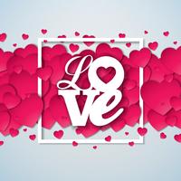 Kärlek Alla hjärtans dag illustration vektor