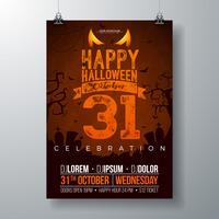 Halloween Party flyer vektor illustration