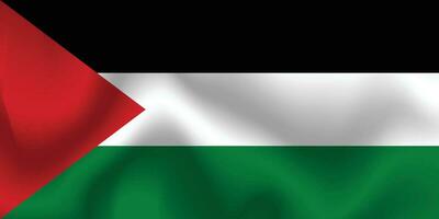 platt illustration av palestina flagga. palestina flagga design. palestina Vinka flagga. vektor