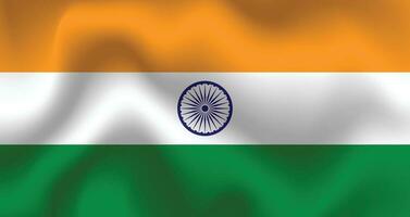 platt illustration av Indien flagga. Indien flagga design. Indien Vinka flagga. vektor