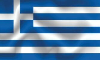 eben Illustration von Griechenland Flagge. Griechenland Flagge Design. Griechenland Welle Flagge. vektor