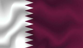 eben Illustration von Katar Flagge. Katar Flagge Design. Katar Welle Flagge. vektor