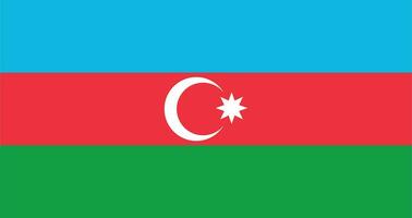 platt illustration av azerbaijan flagga. azerbaijan flagga design. vektor