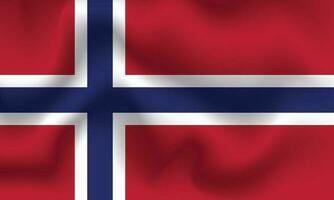 platt illustration av Norge flagga. Norge flagga design. Norge Vinka flagga. vektor