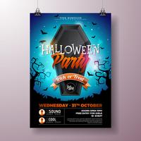 Halloween party flyer illustration vektor