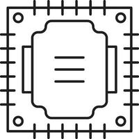 processor ikon. programvara processor ikon vektor