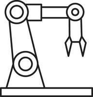 Roboter Arm Symbol. industriell Roboter Arm Symbol vektor