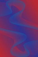 roter und blauer Hintergrund mit Farbverlaufslinien-Kunstwellen. vektor