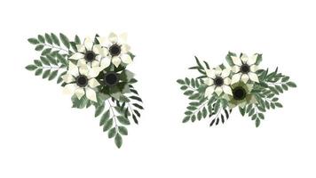 Strauß Frühlingsblumen Sammlung ziemlich detaillierte ClipArt vektor