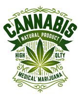Cannabis-Vektor-Emblem vektor