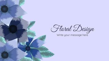 Vektor floral botanische Banner Hintergrund süße blühende Blumen.