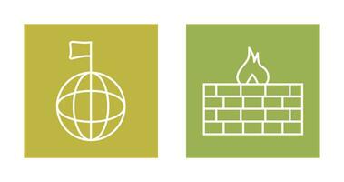 global Signal und Firewall Symbol vektor