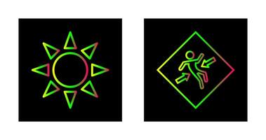 uv Strahlung und zerquetschen Zone Symbol vektor