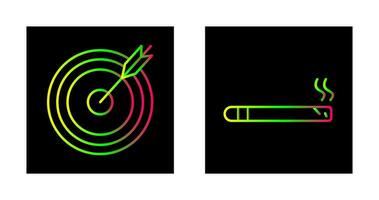 Darts Spiel und Zigarre Symbol vektor