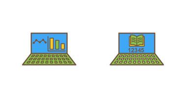 online Statistiken und online Studie Symbol vektor