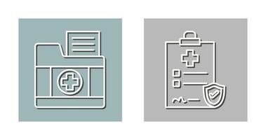 Mappe und Gesundheit Schutz Symbol vektor