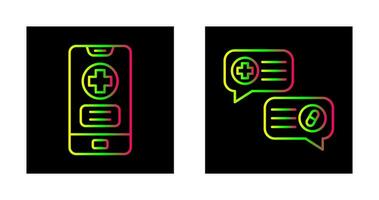 medizinisch App und Konversation Symbol vektor