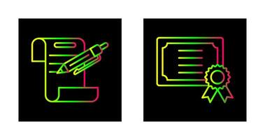 Vertrag und Zertifikat Symbol vektor