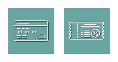 Lastschrift Karte und Gutschein Symbol vektor