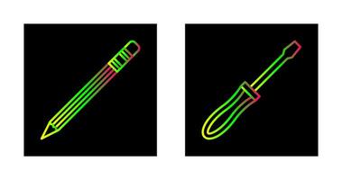 Bleistift und Schraubendreher Symbol vektor