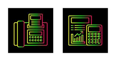 Fax und rechnen Symbol vektor