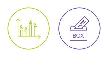 Giing Abstimmung und Kandidat und Graph Symbol vektor