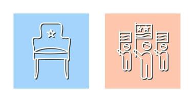 Sitz und Kampagne Symbol vektor