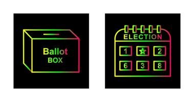 valsedel låda och val dag ikon vektor