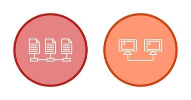 ansluten system och nätverk filer ikon vektor