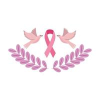 duvor i kampen mot bröstcancer vektor