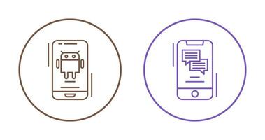 Android und Text Symbol vektor