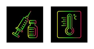 Spritze und Thermometer Symbol vektor