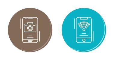 Kamera und W-lan Signal Symbol vektor