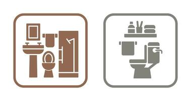 bad och toalett ikon vektor