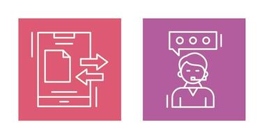 Daten Transfer und Klient Bedienung Symbol vektor