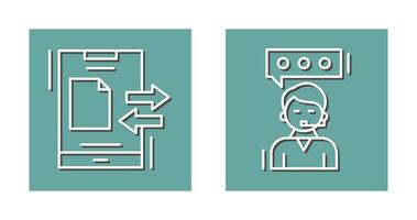 Daten Transfer und Klient Bedienung Symbol vektor