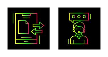 Daten Transfer und Klient Bedienung Symbol vektor