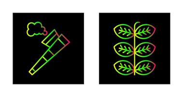 Rohr und Tabak Blätter Symbol vektor