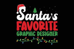 Santa's Liebling Grafik Designer Weihnachten T-Shirt Design vektor