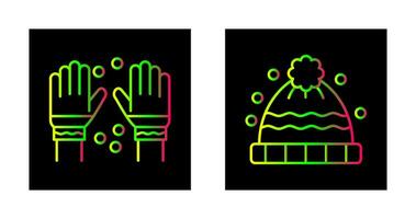 Winter Handschuhe und Winter Hut Symbol vektor