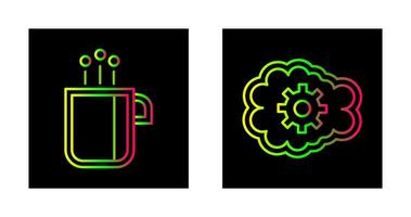 Tasse und mental Steuerung Symbol vektor