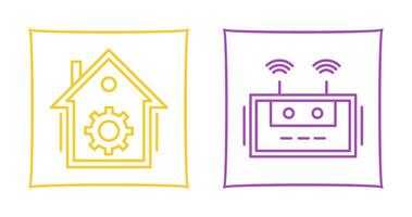 Zuhause Automatisierung und Router Symbol vektor