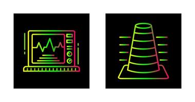 Poller und ekg Monitor Symbol vektor