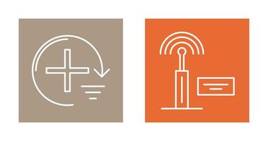 hinzufügen und Signal Symbol vektor