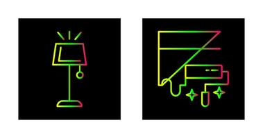 Lampe und Farbe Symbol vektor